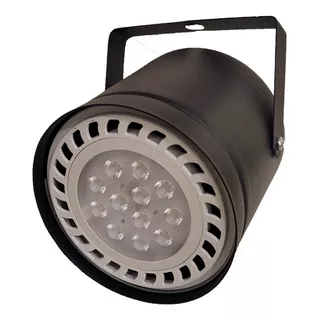 Cabezal De 1 Luz Led Negro Con Lámpara Ar111 Incluida Lf
