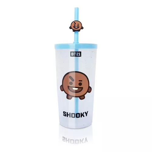 Vaso con pajita BT21