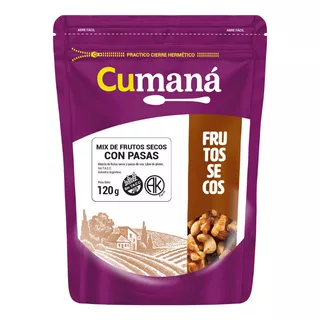 Mix De Frutos Secos Con Pasas Sin Tacc Cumaná - 120 Grs