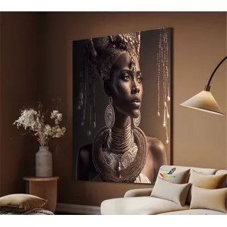 Cuadros Modernos Decorativos 0,90 X 0,60 Reina Africana
