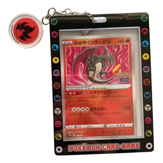 Porta Cartas Acrilico Pokemon Tcg Con 2 Charizard Shiny 