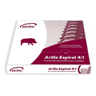 Perfex Arillo Espiral Color Negro Paso 4:1 (14mm) 55pzas
