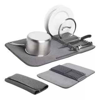 Estante Para Secar Platos Pequeños De Cocina, Gris