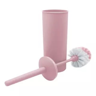 Escova Sanitaria Rosa Vassourinha Para Banheiro Luxo Suporte