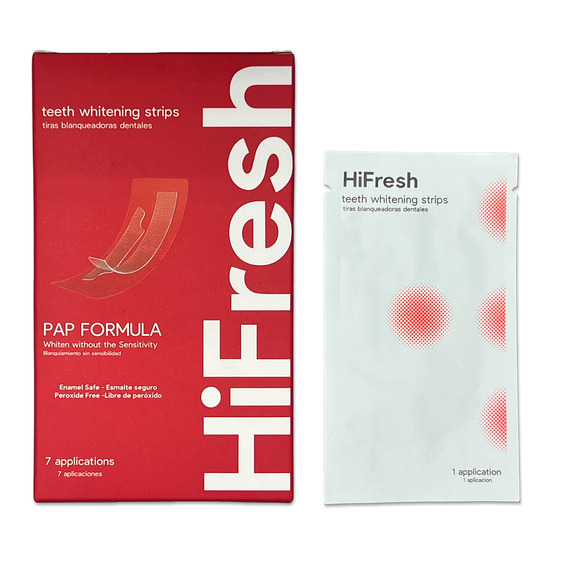 Hifresh tiras blanqueadoras dental dientes sensibles por 7 pares