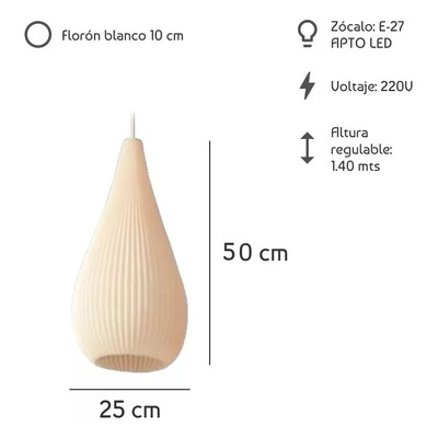 Lampara Colgante 25cm Deco Diseño Exclusivo Sustentable D3d