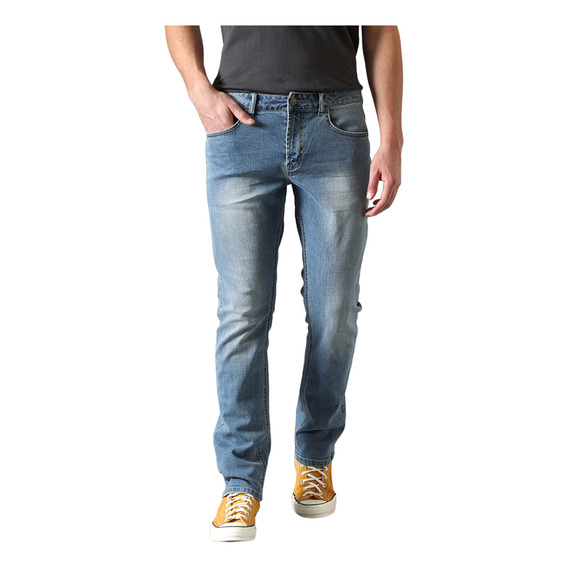 Jeans Lee Hombre Brooklyn Classic Straight Fit Mid Blue Wash