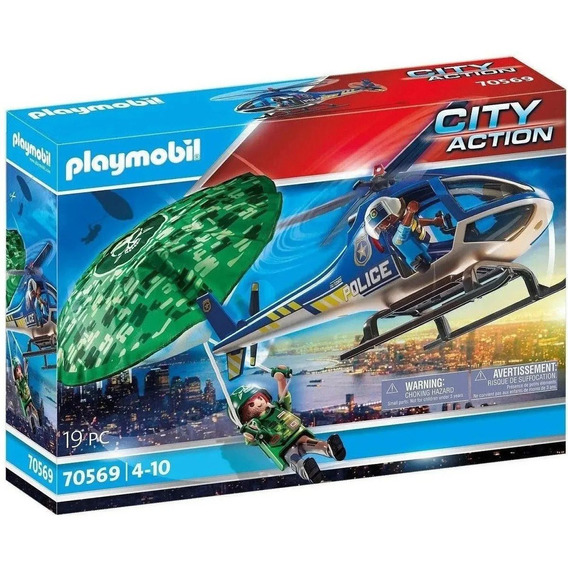 Playmobil 70569 Persecución En Paracaídas City Action
