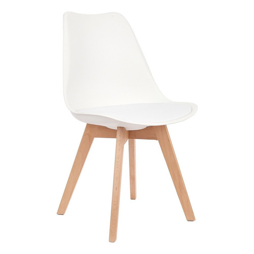 Silla Tulip De Comedor Estructura Color Blanco, 1 Unidad Color de la estructura de la silla Blanco