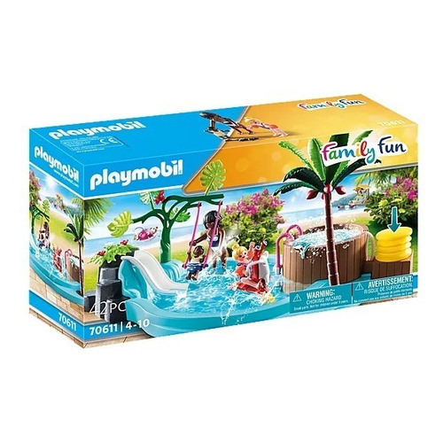 Figura Armable Playmobil Family Fun Piscina Infantil 42 Pzas