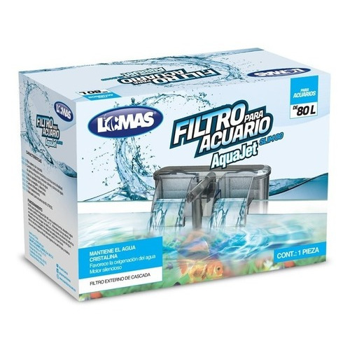 Filtro Externo Aquajet Slim 80l Válvula Ajustable Lomas