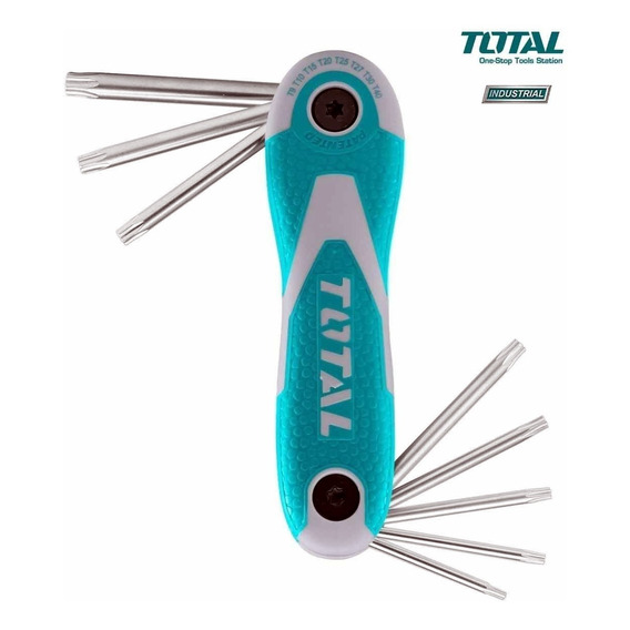 Set Llaves Torx Estrella Portátil 8 Medidas Total Industrial