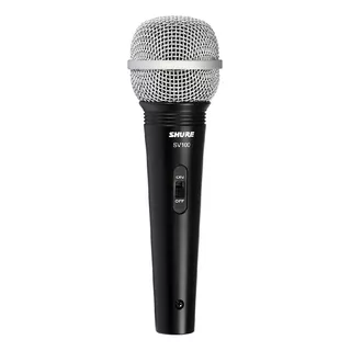 Microfone Shure Sv100 Dinâmico Cardioide Cor Preto/prateado