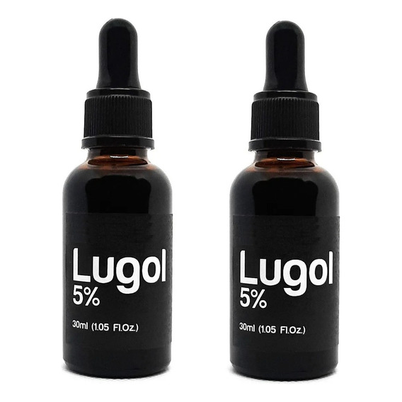 Solución De Yodo Lugol 5% 2 Piezas De 30 Ml