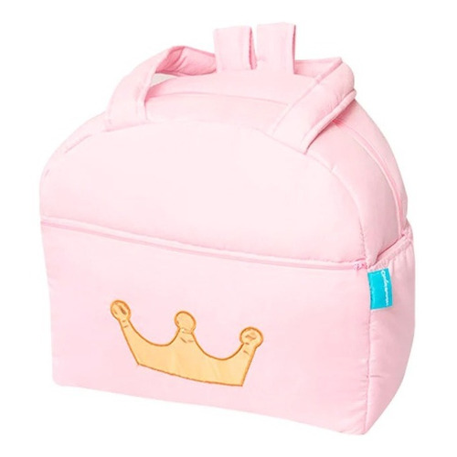 Pañalera Para Bebe Bolsa O Back Pack Baby Princesita Amplia Color Rosa Diseño de la tela Liso