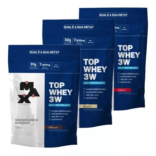 Suplemento Em Pó Top Whey 3w 1,8kg Max Titanium