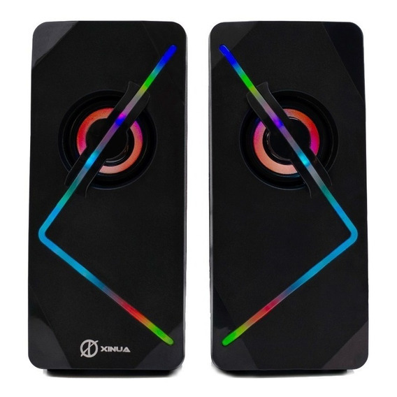 Parlante Gamer Xinua Efectos Luces Rgb Touch Pc Notebook Usb