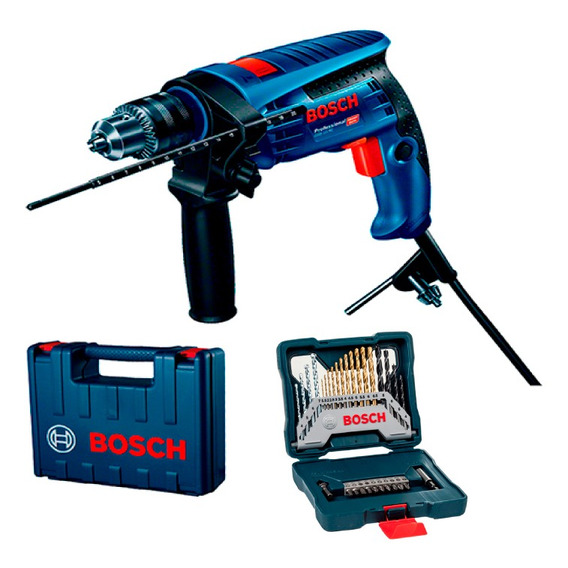 Combo Bosch Taladro Percutor Gsb 13re + Kit 30 Pzs