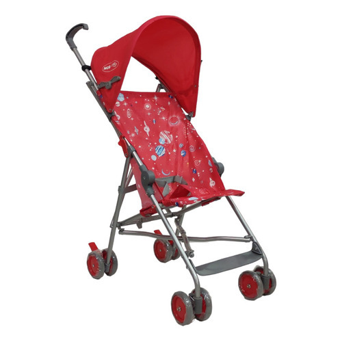 Carriola Para Bebe De Baston,toldo,cinturon,compacta,frenos Color Rojo