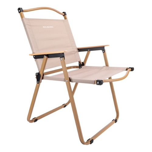 Silla De Camping Grande Plegable Jardin Color Caqui