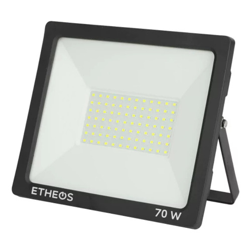 Reflector LED Etheos Reflector 70w 70W con luz blanco frío y carcasa negro 220V