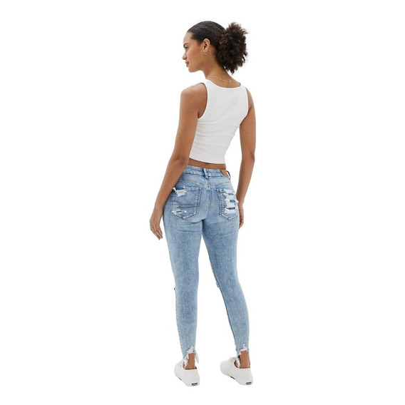 Pantalón American Eagle Ne(x)t Level Curvy Jegging Rasgados