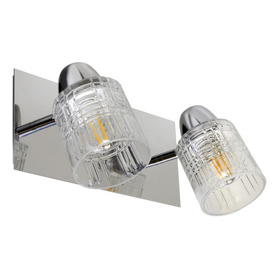 Aplique 3 Luces Vidrio Pared Old Apto Led E-27 
