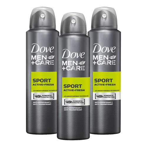 Pack De 3 Unidades Desodorante Dove Men Sport Active - Fresh Fragancia Men Care