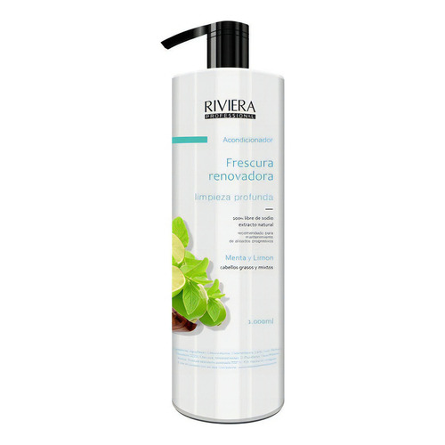  Acondicionador Cabello Graso Menta Y Limón Riviera 1l