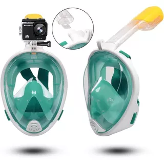 Máscara Snorkel Cara Completa Panorámica Anti Empañante Mnr