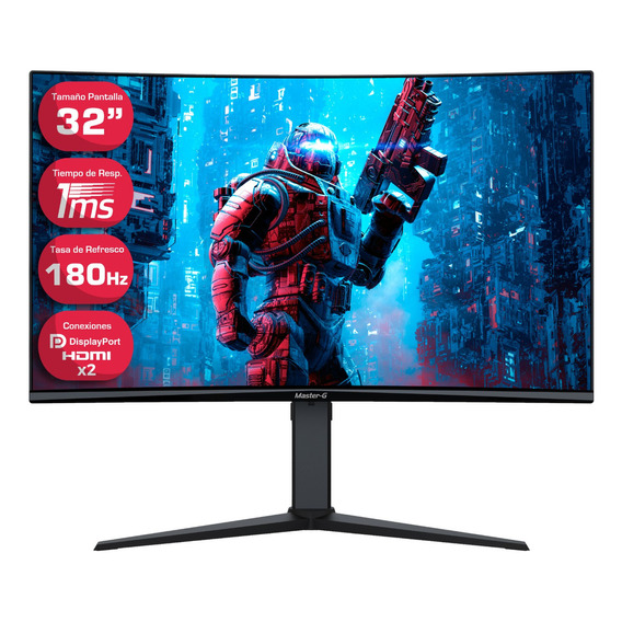 Monitor Gamer Curvo Led 32 Full Hd 180hz 1ms Color Negro