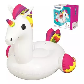 Unicornio Kawaii Gigante Inflable Bestway 41113 Color Blanco