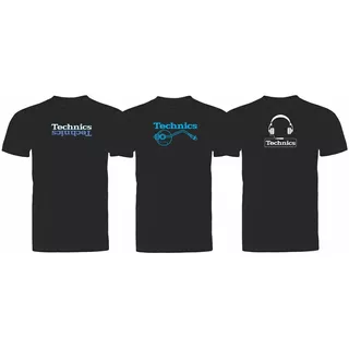 Kit 3 Camisetas Dj Technics Hip Hop Eletronica House Scratch