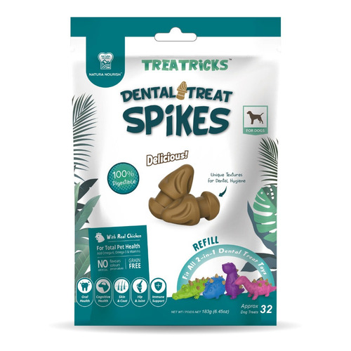 Natura Nourish Snack Dental Spikes Pollo - 183 Gr