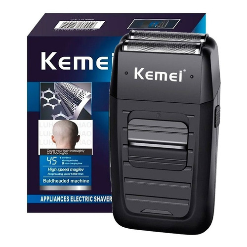 Afeitadora Kemei KM-1102 negra 110V/220V