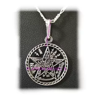 Dije Tetragramaton Mediano Plata Solida 925