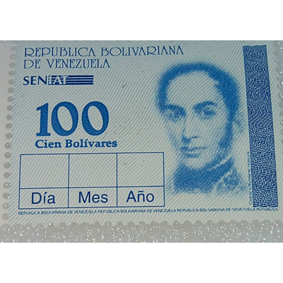 Timbre Fiscal 10 Y 100 Bolívares, Antiguo De Coleccion