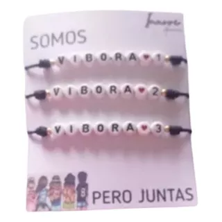 Set De 3 Pulseras Vibora Amistad