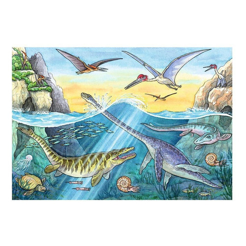 Ravensburger Rompecabezas: Dinosaurios De Tierra Y Mar