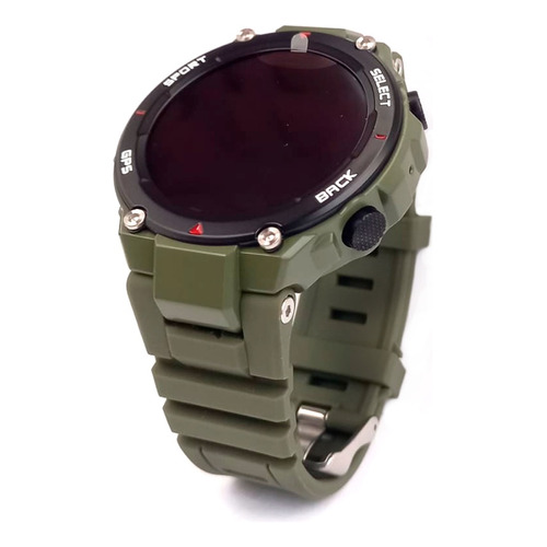 Smartwatch Reloj Smart Xion Pantalla 1.3 Color de la caja Negro Color de la malla Verde Diseño de la malla Deportivo