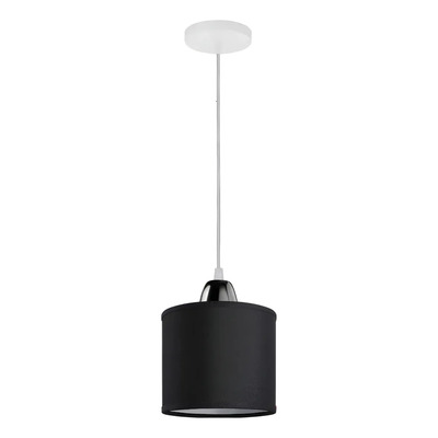 Colgante 1 Luz Pantalla Deco Moderno Fabrica Apto Led Negro