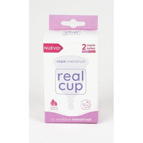 Copa Menstrual 2 Talles Reutilizable Vegano Real Cup X2 Color Blanco