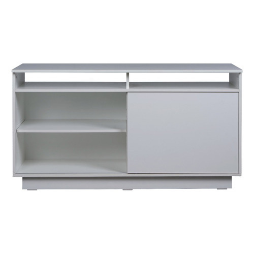 Mueble De Tv Modular Rack Melamina 1,30mts Color Blanco