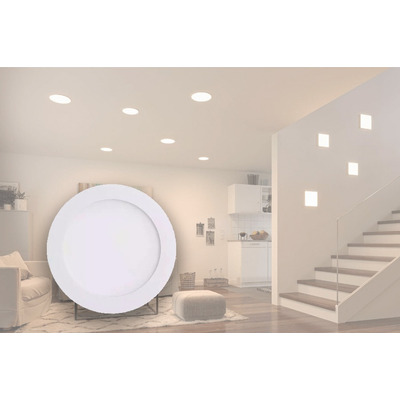 Spot Plafon Panel Led 6w Embutir Redondo Moderno Luz Desing