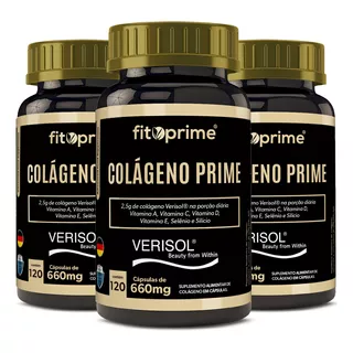 Kit 3x Colágeno Verisol Prime Silício Selênio Vitaminas A C