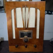 Rádio Antigo Madeira Standard Broadcast Grande, Não Funciona