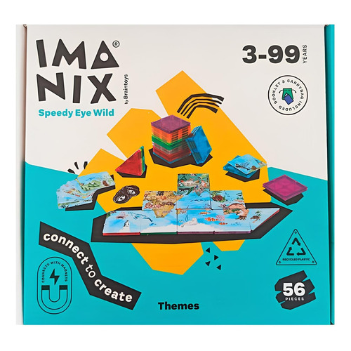 Imanix Speedy Eye Wild Puzzle Y Juego Animales X Continentes Cantidad De Piezas 56