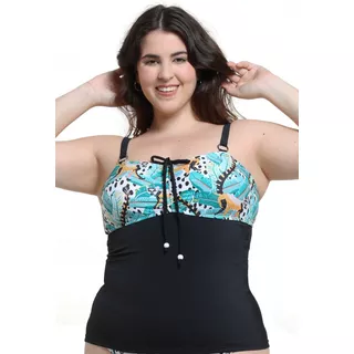 Tankini Reductor Estampado Verde