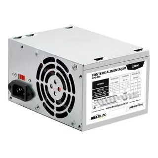 Brazil Pc Bpc-230 Fonte De Alimentação Para Pc 230w Prata 115v/230v