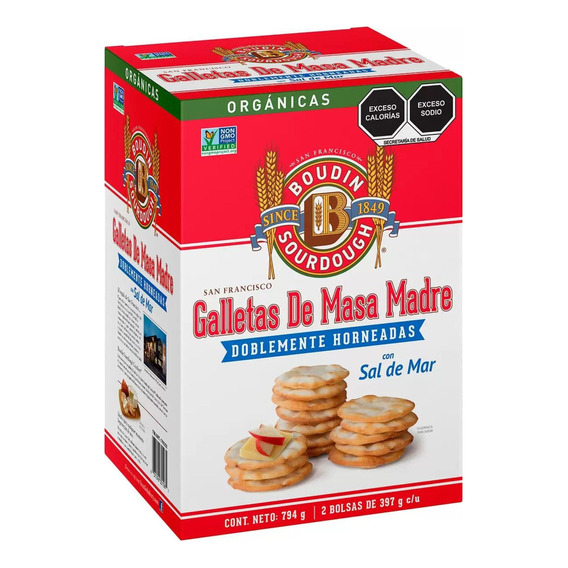 Galletas De Masa Madre Orgánicas Boudin Sourdough 794g